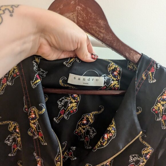 Sandro Paris Kaiya Tiger Dress! - Picture 3 of 6